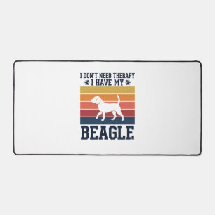 Vintage Beagle Dog Therapy Shirt Design_1 Desk Mat