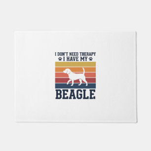 Vintage Beagle Dog Therapy Shirt Design_1 Doormat