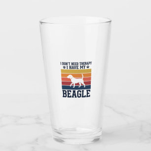 Vintage Beagle Dog Therapy Shirt Design_1 Glass