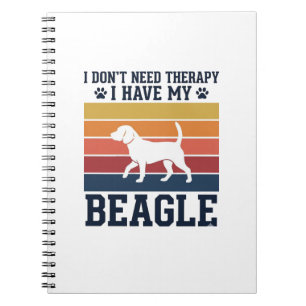 Vintage Beagle Dog Therapy Shirt Design_1 Notebook