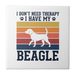 Vintage Beagle Dog Therapy Shirt Design_1 Tile