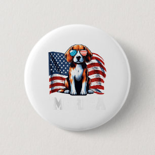 Vintage Beagle Merica Sungles Patriotic American F 6 Cm Round Badge