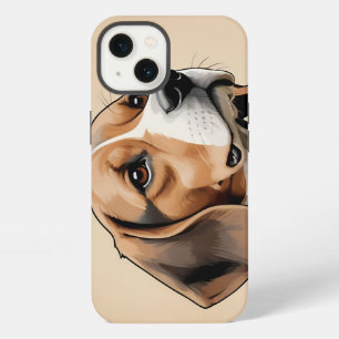 Vintage Beagle Portrait in Mid century Retro Style iPhone 13 Case