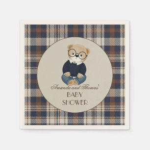 Vintage Bear Baby Shower  Napkin