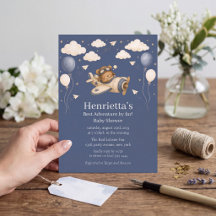 Vintage Bear Pilot Adventure Baby Shower