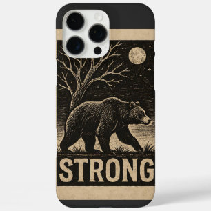 Vintage Bear Strength iPhone 16 Pro Max Case