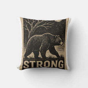 Vintage Bear Strength Cushion