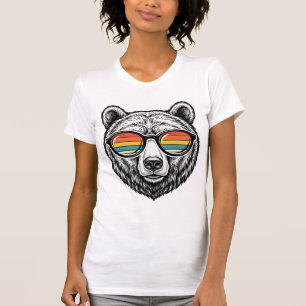 Vintage Bear Sunglasses Vector Graphic Design_1 T-Shirt