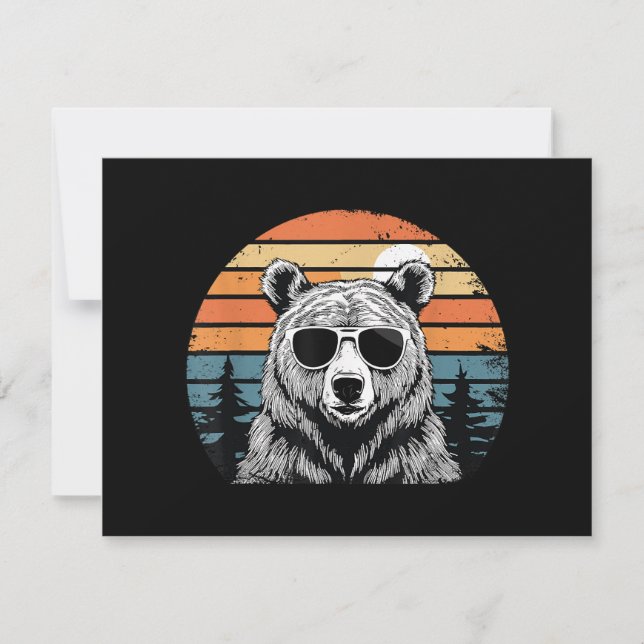 Vintage Bear with Sunglasses  (Front)