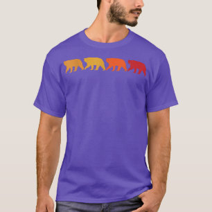 Vintage Bears Retro Bears Silhouette Animal Lover T-Shirt
