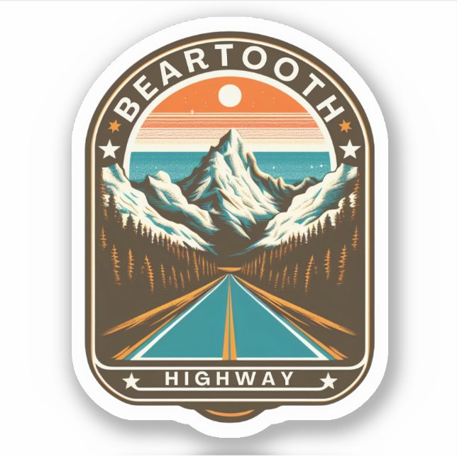 vintage Beartooth Highway us 212 montana road (Front)