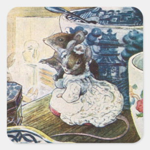 Vintage Beatrix Potter Mice Tailor of Gloucester Square Sticker