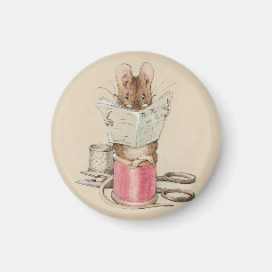 Vintage Beatrix Potter Tailor of Gloucester Mouse Magnet