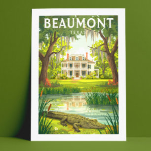 Vintage Beaumont Texas Postcard