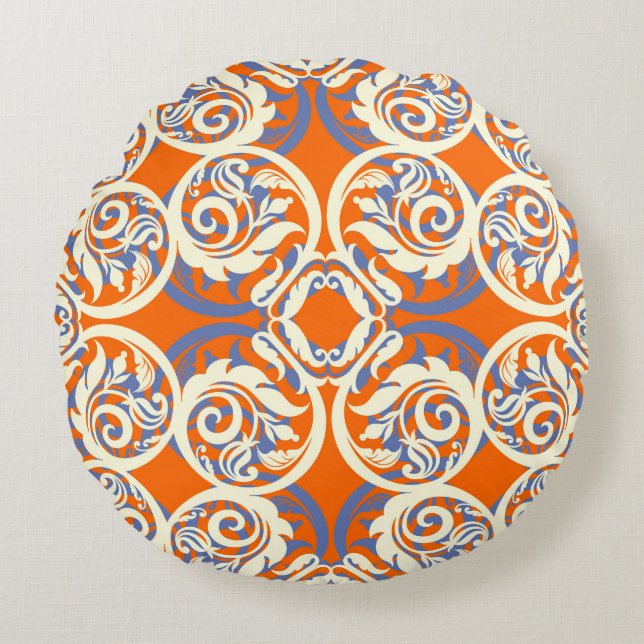 Vintage beautiful background round cushion (Front)