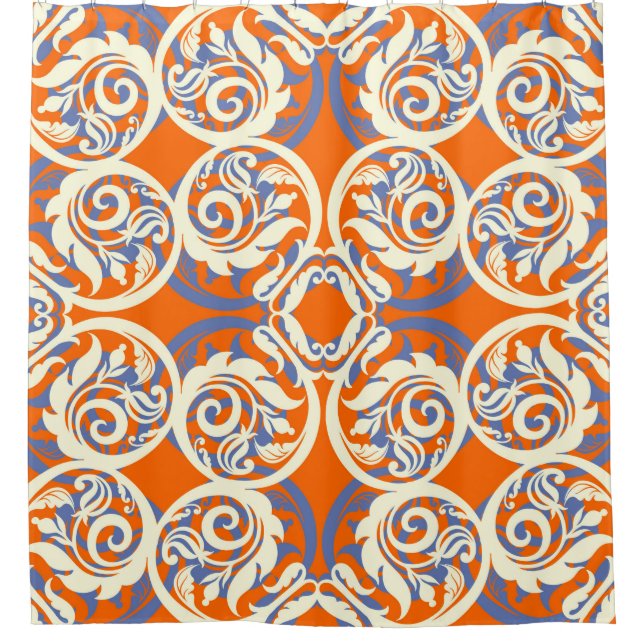 Vintage beautiful background, seamless pattern, lu shower curtain (Front)