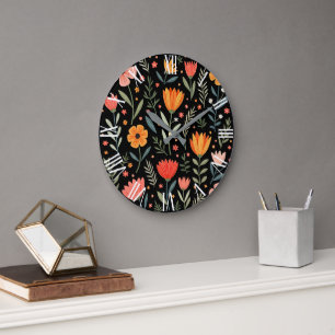 Vintage Beautiful Floral Popular Collection Large Clock