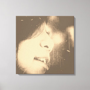 Vintage Beautiful Girl #2 Wrapped Canvas