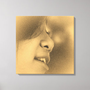 Vintage Beautiful Girl Wrapped Canvas