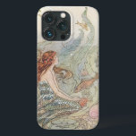 Vintage Beautiful Girly Mermaid Under The Sea iPhone 13 Pro Case<br><div class="desc">Beautiful Under the Sea Vintage Mermaid Decor case.</div>