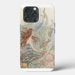 Vintage Beautiful Girly Mermaid Under The Sea iPhone 13 Pro Case