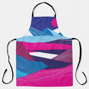 Vintage beautiful mountains and landscape with the apron