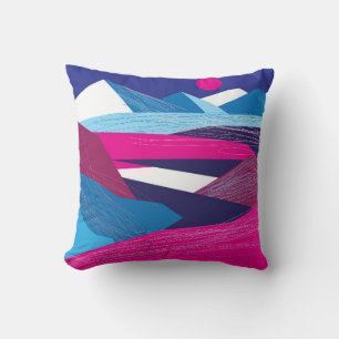 Vintage beautiful mountains and landscape with the cushion
