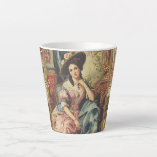 Vintage,Beautiful Noblewoman from the past,Classic Latte Mug