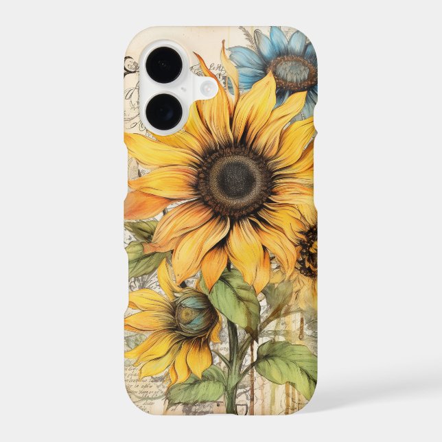 Vintage. Beautiful sunflowers (Back)