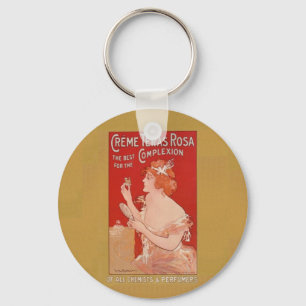 Vintage Beauty Advertisement Key Ring