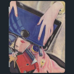 Vintage Beauty and Fashion Accessories iPad Cover<br><div class="desc">This vibrant,  vintage illustration comes from a 1933 fashion magazine. The image shows the contents of a young woman's purse,  including keys,  makeup,  a mirror,  and more.</div>