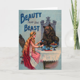 Vintage Beauty and the Beast Card