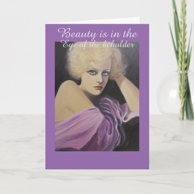 Vintage Beauty Birthday Card (Front)