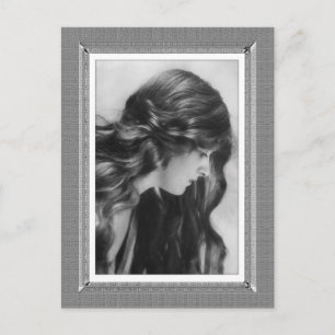 Vintage Beauty - Classic Beauty - in black & white Postcard