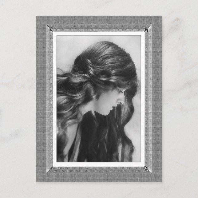 Vintage Beauty - Classic Beauty - in black & white Postcard (Front)