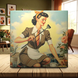Vintage Beauty Pin-Up Tile
