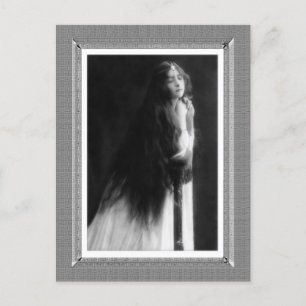 Vintage Beauty - Prayer - in black & white Postcard