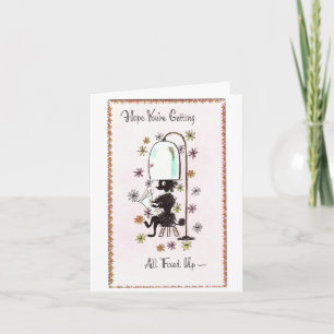 Vintage Beauty Shop Poodle Get Well Card