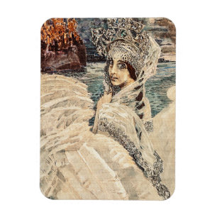 Vintage Beauty Swan Princess Vrubel Painting Magnet
