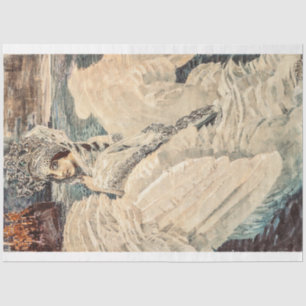 Vintage Beauty Swan Princess Vrubel Painting Tissue Paper