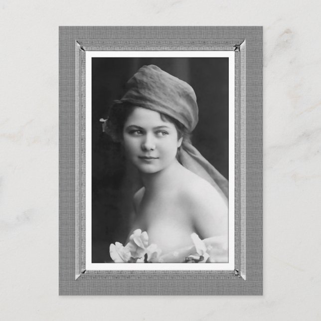 Vintage Beauty - The Bride - in black & white Postcard (Front)