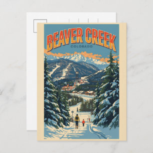 vintage Beaver Creek Colorado Ski Resort gifts Holiday Postcard