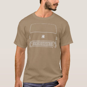 Vintage Bedford TK lorry white outline graphic T-Shirt