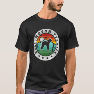 Vintage Bedlington Terrier Retro Dog Mom Dad T-Shirt