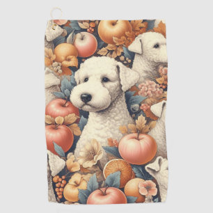 Vintage Bedlington Terrier Seamless Golf Towel
