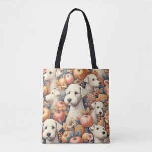 Vintage Bedlington Terrier Seamless Tote Bag