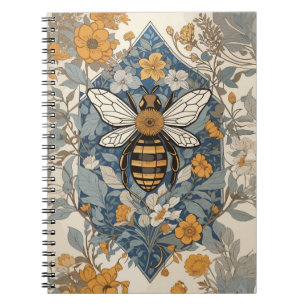Vintage Bee and Wild Flowers Notebook