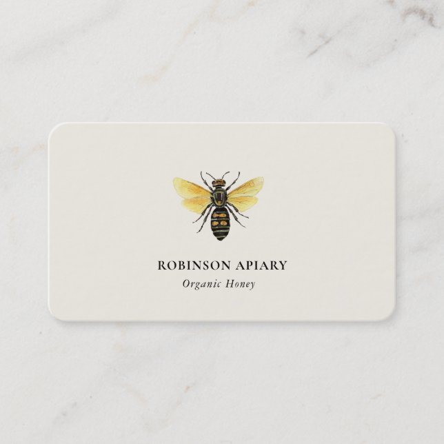 Vintage bee Apiary Business Card (Front)