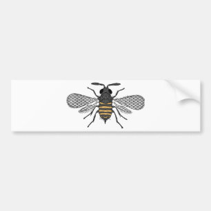 vintage bee bumper sticker