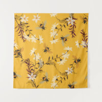 Vintage Bee & Butterfly: Embroidered Floral Art